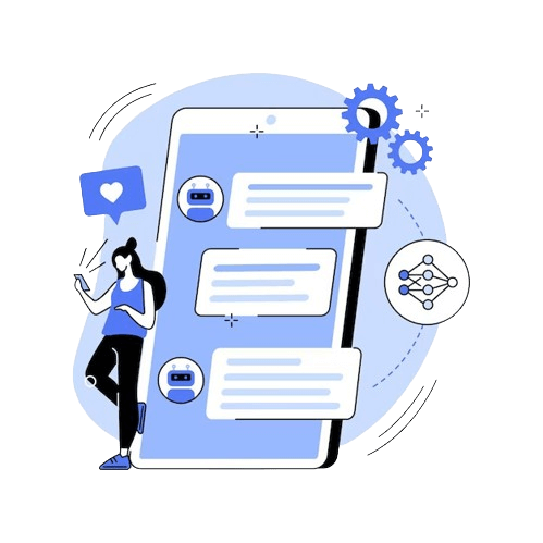 chatbot-self-learning-vector-illustration chatbot illustration