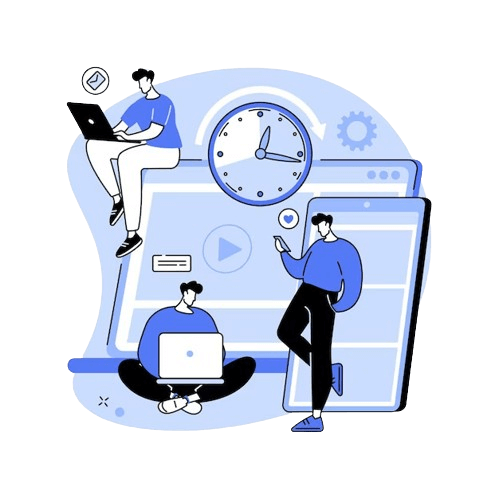 screen-addiction-vector-illustration screen addiction illustration