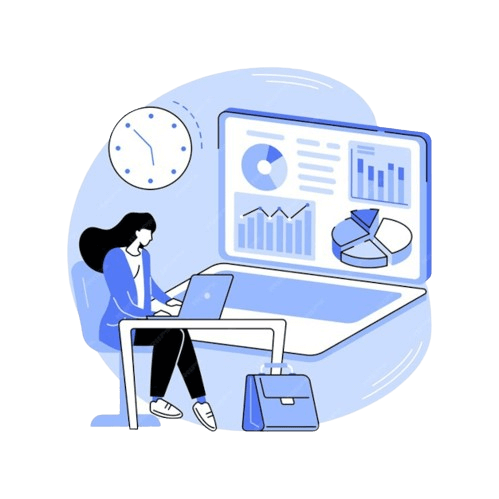 analyzing-data-isolated-cartoon-vector-illustrations analyzing data illustrations